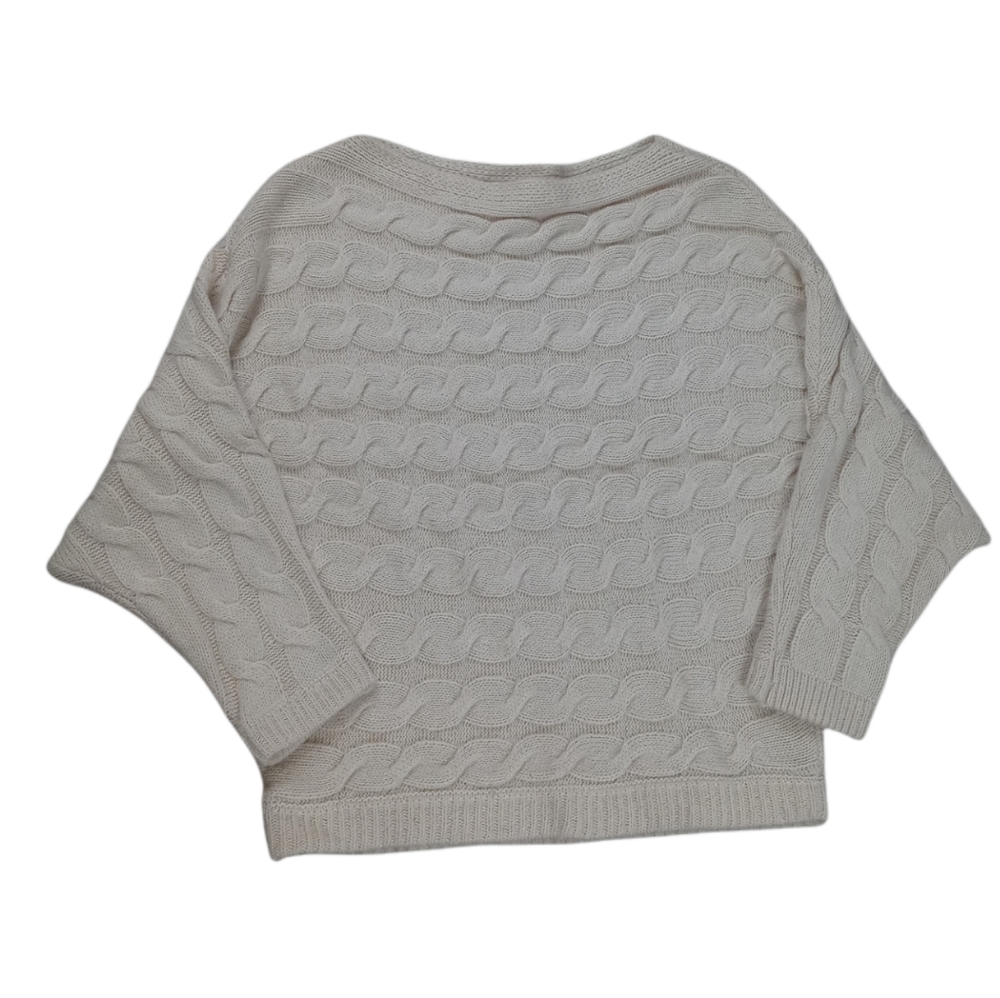 Mohair Cable Knit Dolman Sleeve Sweater